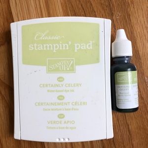 Stampin’ Up Certainly Celery Ink pad with re-inker